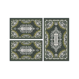PLAZA 92376 (Rectangulaire, ( T 80X130 + 2T 65X100 ), VERT EMERAUDE)