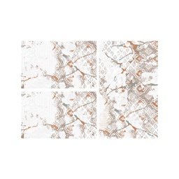 EMOJI B1580 (Rectangular, ( T 80X130 + 2T 65X100 ), BLANC CASSE SHRINK_BLANC CASSE)