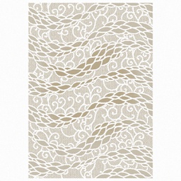 GALA A8740 (Rectangular, 150X220, BLANC CASSE SHRINK_BEIGE)