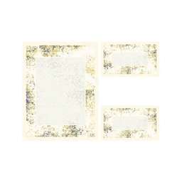 MANISA A436C (Rectangulaire, ( T 100X130 + 2T 60X100 ), ECRU SHRINK_DORE)