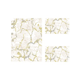 MANISA A440C (Rectangulaire, ( T 100X130 + 2T 60X100 ), ECRU SHRINK  - GRIS FONCÈ)