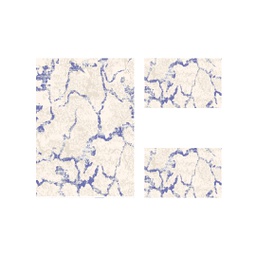 MANISA A440C (Rectangular, ( T 100X130 + 2T 60X100 ), SHRINK ECRU_BLEU VIOLACE)