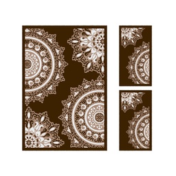 CIRTA A2161 (Rectangular, ( T 150X220 + 2T 60X110 ), MARRON BORDEAUX)