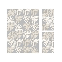 SUMMER B2430 (Rectangulaire, ( T 160X220 + 2T 60X110 ), GRIS CLAIRE)