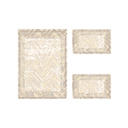 MUGLA B4570 (Rectangular, ( T 100X125 + 2T 100X55 ), ECRU SHRINK_IVOIRE)