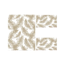 GALA A8735 (Rectangular, ( T 100X130 + 2T 60X100 ), ECRU SHRINK_BEIGE)