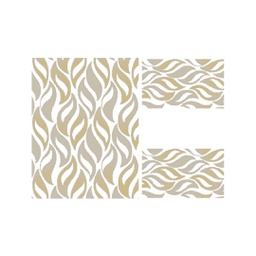 GALA 97223 (Rectangular, ( T 100X130 + 2T 60X100 ), ECRU SHRINK_MARRON MIEL)