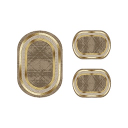 سطوري 2845A (بيضوي, ( O 80X115 + 2O 50X80 ), بني, مطبوعة)