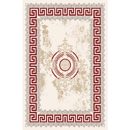 OZEL 9753B (Rectangulaire, 160X220, ECRU SHRINK_BORDEAUX)