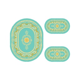 PLAZA 92382 (Oval, ( O 100X125 + 2O 100X55 ), VERT TURQUOISE)