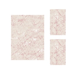 MADRID 9976K (Rectangulaire, ( T 155X220 + 2T 90X55 ), ECRU SHRINK_BOIS DE ROSE)