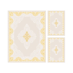 MURCIA C0530 (Rectangulaire, ( T 160X220 + 2T 60X110 ), ECRU)