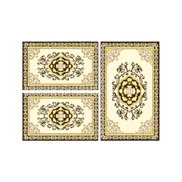MURCIA C0540 (Rectangulaire, ( T 80X130 + 2T 65X100 ), MARRON BORDEAUX)