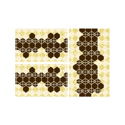 MURCIA C0550 (Rectangulaire, ( T 80X130 + 2T 65X100 ), MARRON BORDEAUX)
