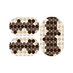 ميرسيا C0550 (بيضوي, ( O 80X130 + 2O 65X100 ), بني عنابي)