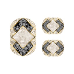 سطوري 3143A (بيضوي, ( O 80X115 + 2O 50X80 ), متعدد الألوان, مطبوعة)