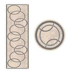 سطوري 2869A (أسطوانة &amp; دائري, ( C 80X300 + R 80X80 ), متعدد الألوان, مطبوعة)