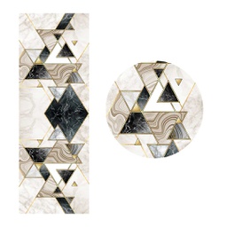 STORY 0749a (Rouleau &amp; Rond, ( C 80X300 + R 80X80 ), MULTI COULEURS, Lamination)
