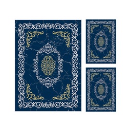 STORY 2749A (Rectangulaire, ( T160X210 + 2T 60X80 ), BLEU NUIT, Lamination)