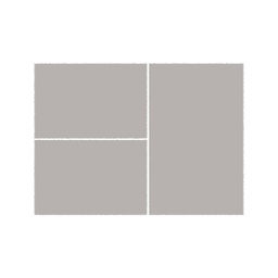PLUME 10000 (Rectangular, ( T 80X130 + 2T 65X100 ), GRIS CLAIR LX CHICHENE)